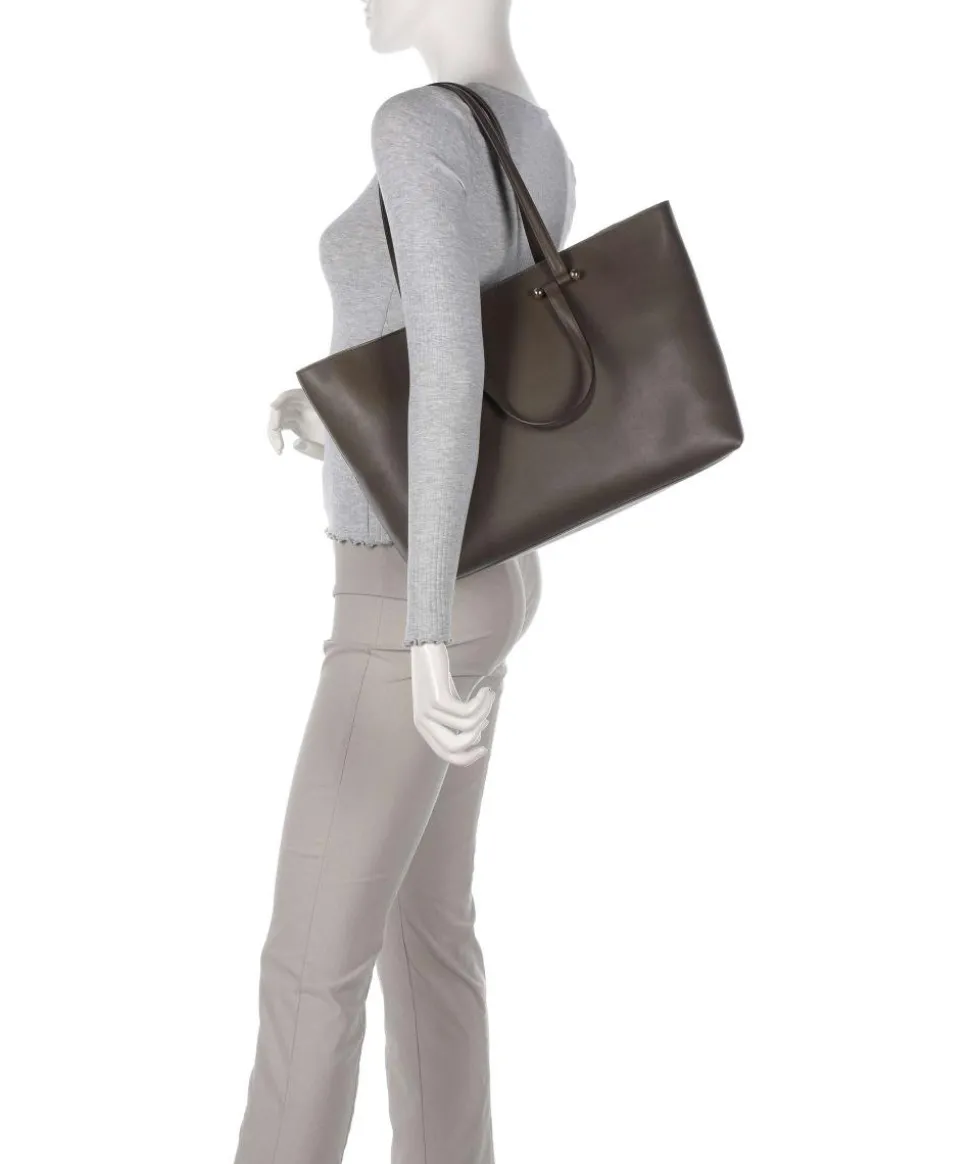 Duetto L Shopper fein genarbtes Leder dunkelbraun