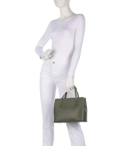 Dukes Place Handtasche fein genarbtes Rindsleder khaki