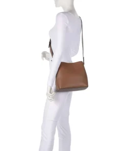 Dukes Place Medium Umhängetasche genarbtes Rindsleder dunkelbraun