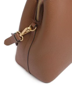 Dukes Place Medium Umhängetasche genarbtes Rindsleder dunkelbraun