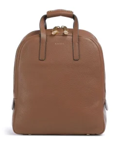 Dukes Place Rucksack genarbtes Rindsleder braun