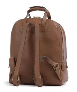 Dukes Place Rucksack genarbtes Rindsleder braun