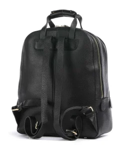 Dukes Place Rucksack genarbtes Rindsleder schwarz