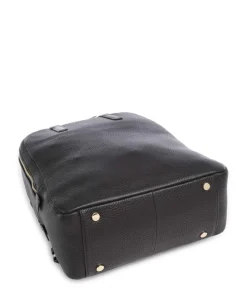 Dukes Place Rucksack genarbtes Rindsleder schwarz