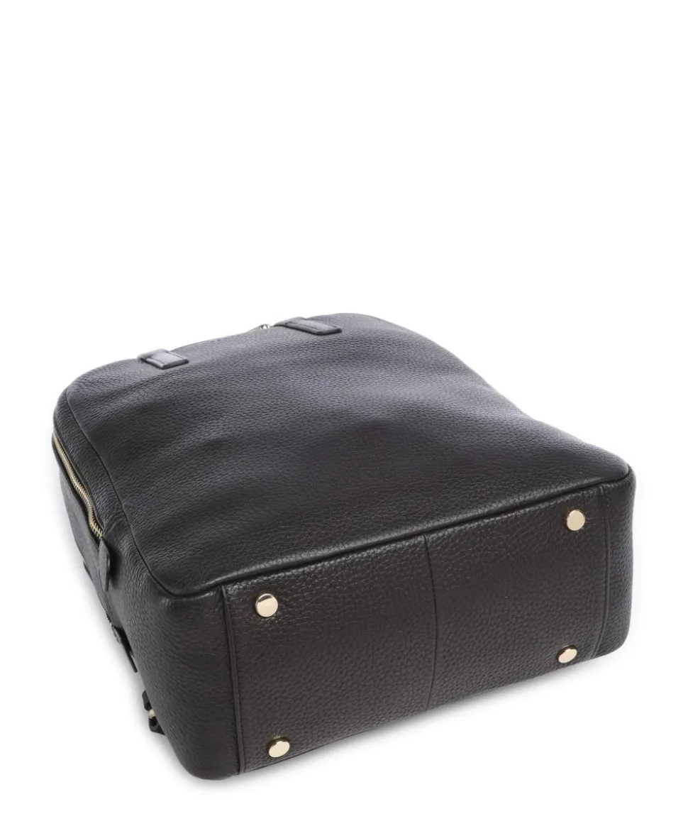 Dukes Place Rucksack genarbtes Rindsleder schwarz