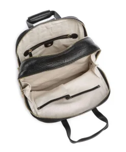 Dukes Place Rucksack genarbtes Rindsleder schwarz