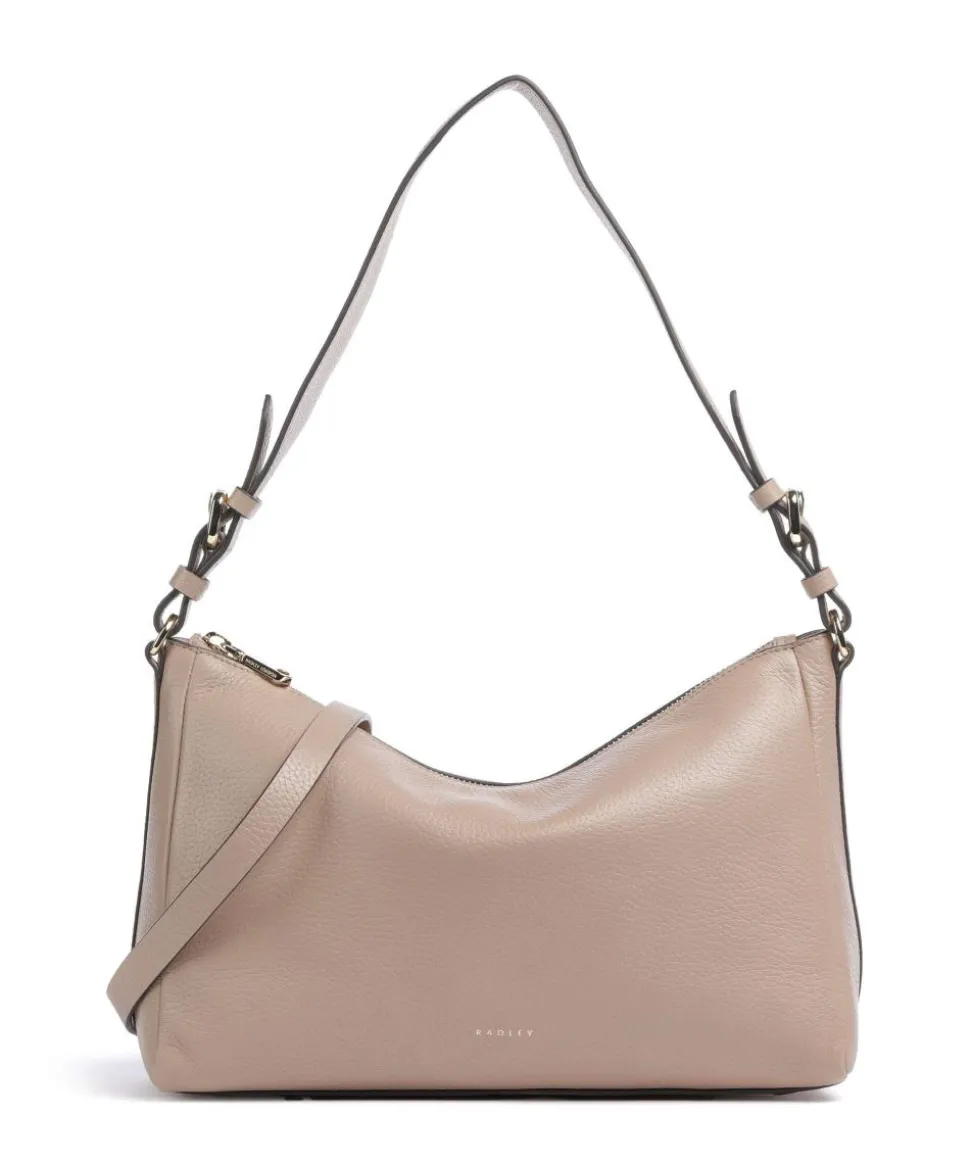 Dukes Place Schultertasche fein genarbtes Rindsleder beige