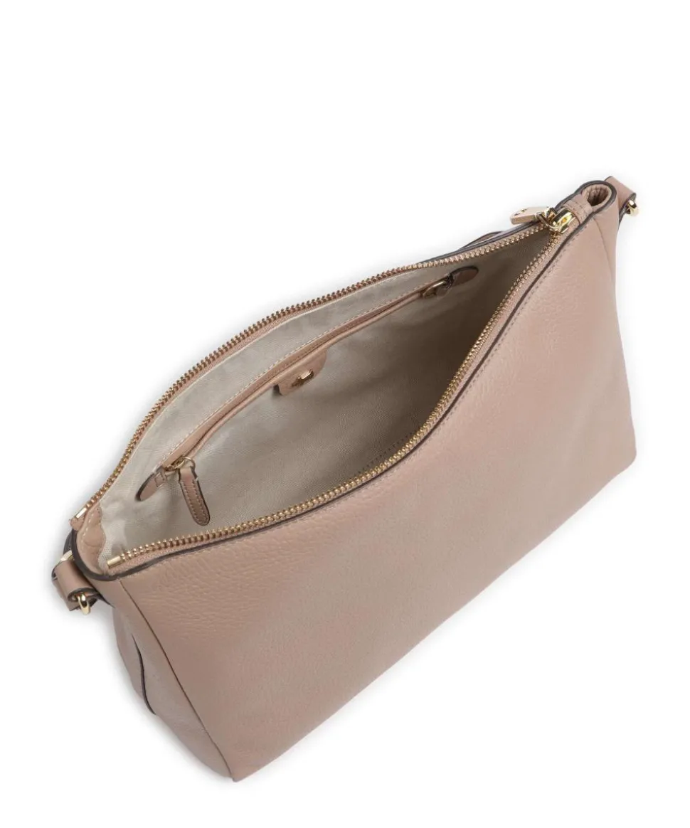 Dukes Place Schultertasche fein genarbtes Rindsleder beige