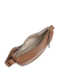 Dukes Place Schultertasche genarbtes Rindsleder braun