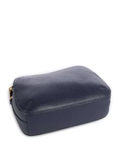 Dukes Place Umhängetasche genarbtes Rindsleder dunkelblau