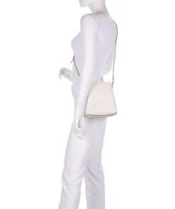 Dukes Place Umhängetasche genarbtes Rindsleder elfenbein