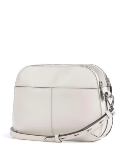 Dukes Place Umhängetasche geprägtes Rindsleder, fein genarbtes Rindsleder elfenbein