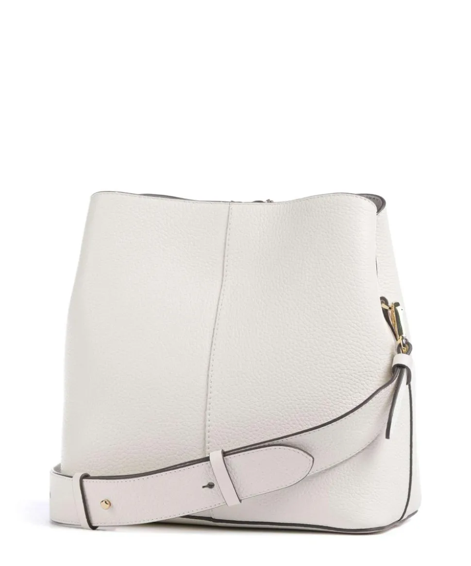 Dukes Place Umhängetasche genarbtes Rindsleder elfenbein