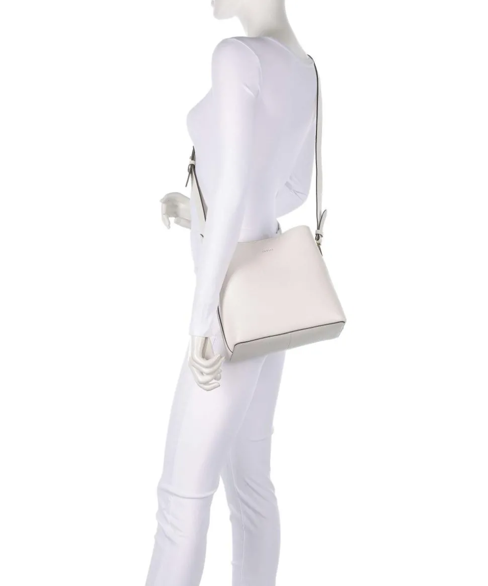 Dukes Place Umhängetasche genarbtes Rindsleder elfenbein