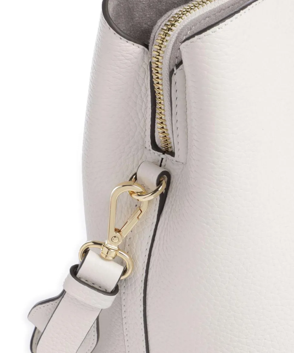 Dukes Place Umhängetasche genarbtes Rindsleder elfenbein