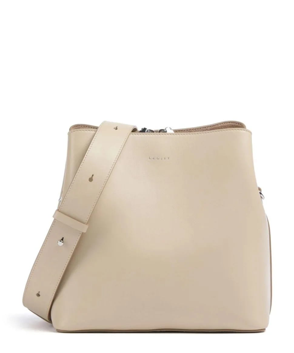 Dukes Place Umhängetasche fein genarbtes Rindsleder beige