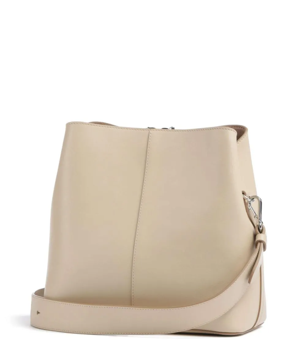Dukes Place Umhängetasche fein genarbtes Rindsleder beige