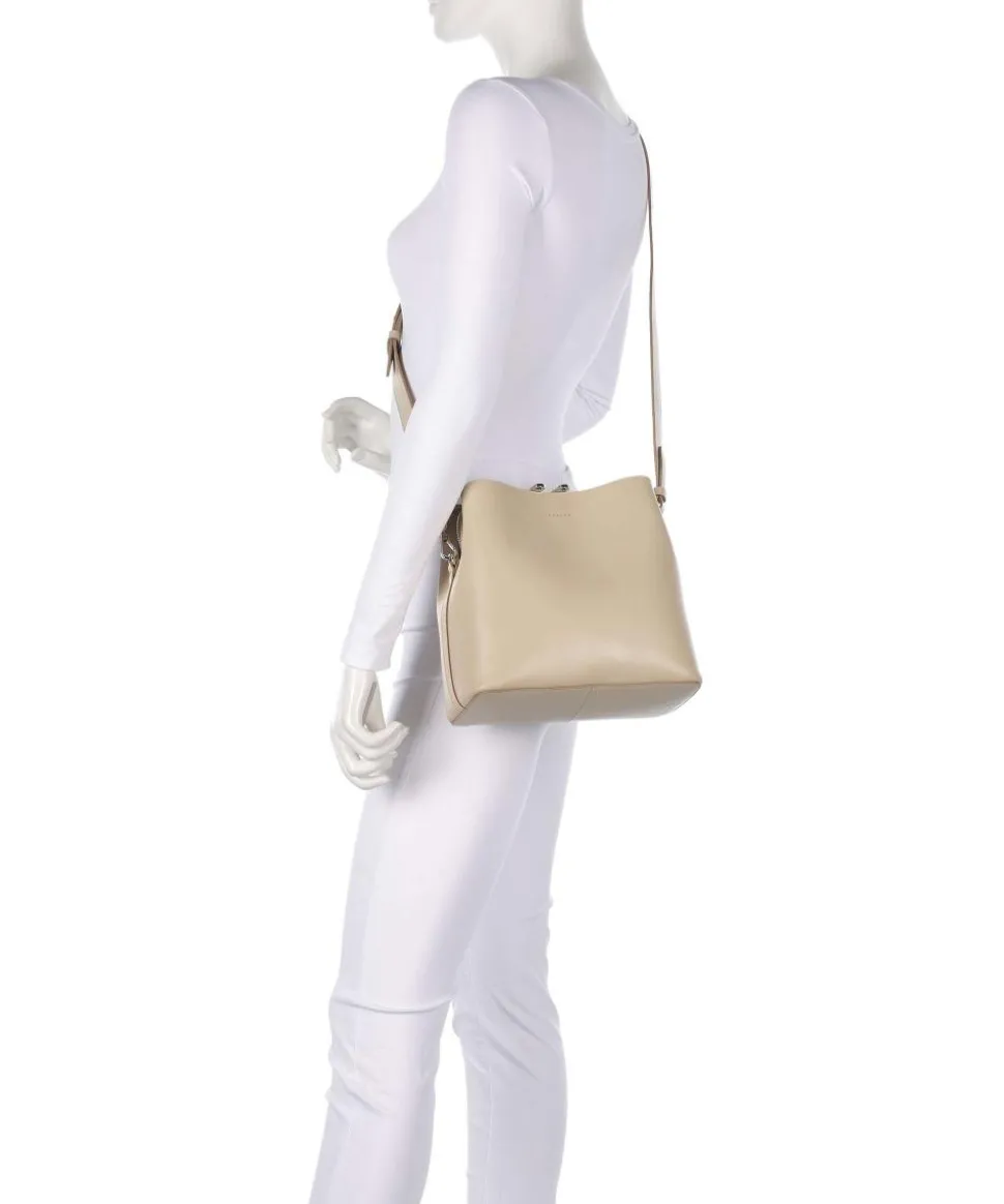 Dukes Place Umhängetasche fein genarbtes Rindsleder beige