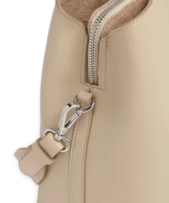 Dukes Place Umhängetasche fein genarbtes Rindsleder beige