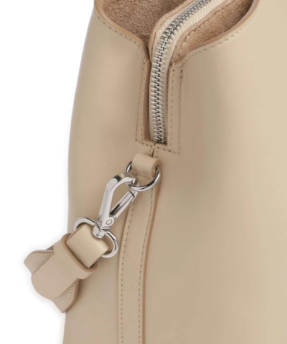 Dukes Place Umhängetasche fein genarbtes Rindsleder beige