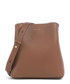 Dukes Place Umhängetasche genarbtes Rindsleder braun