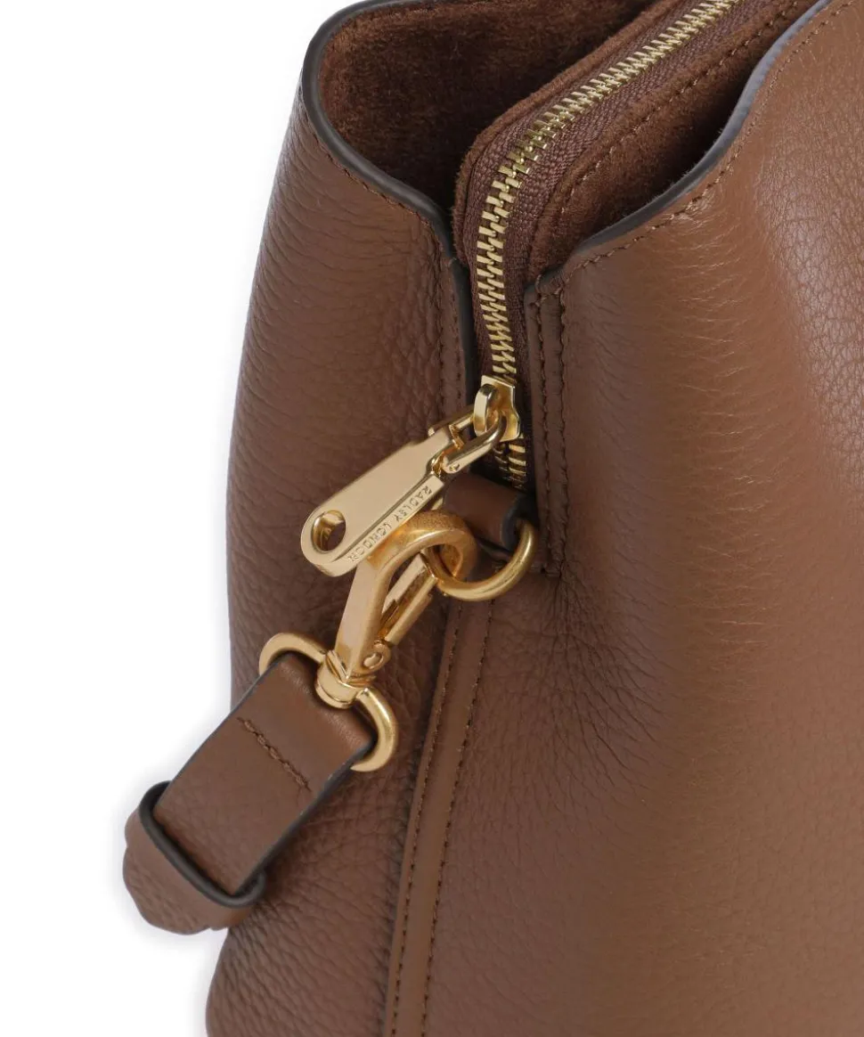 Dukes Place Umhängetasche genarbtes Rindsleder braun