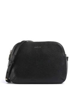 Dukes Place Umhängetasche genarbtes Rindsleder schwarz