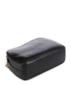 Dukes Place Umhängetasche genarbtes Rindsleder schwarz