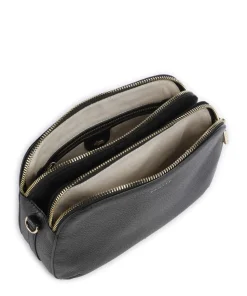 Dukes Place Umhängetasche genarbtes Rindsleder schwarz