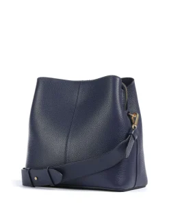 Dukes Place Umhängetasche genarbtes Rindsleder dunkelblau