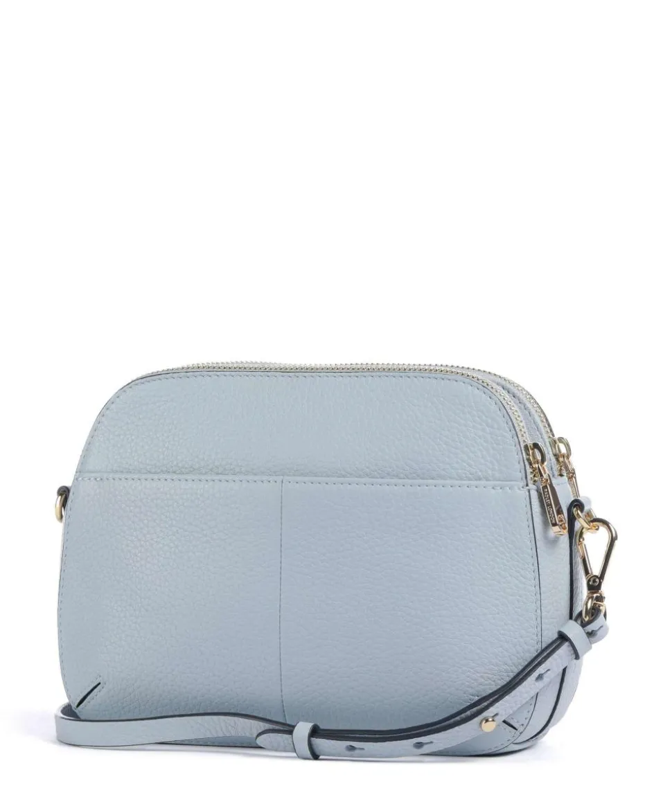 Dukes Place Umhängetasche genarbtes Rindsleder hellblau