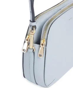 Dukes Place Umhängetasche genarbtes Rindsleder hellblau