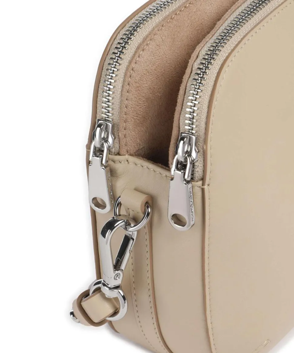 Dukes Place Umhängetasche fein genarbtes Rindsleder beige