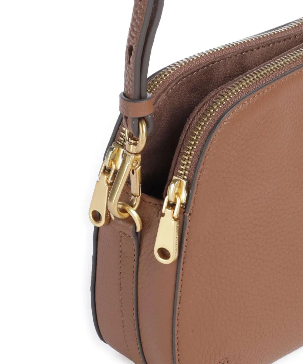 Dukes Place Umhängetasche genarbtes Rindsleder braun