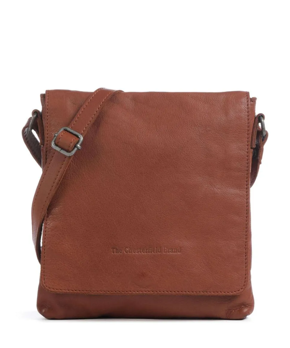 Duncan Umhängetasche fein genarbtes Rindsleder cognac