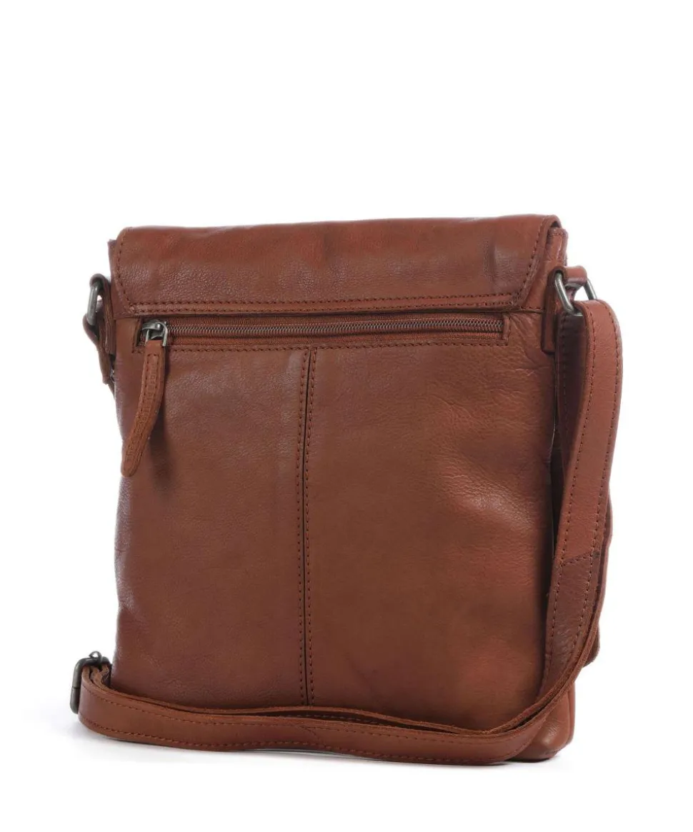 Duncan Umhängetasche fein genarbtes Rindsleder cognac