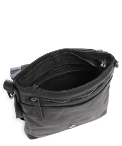 Duncan Umhängetasche fein genarbtes Rindsleder schwarz