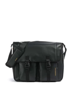 Eco Coated Kuriertasche recyceltes Polyester schwarz