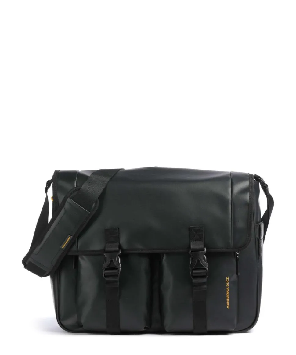 Eco Coated Kuriertasche recyceltes Polyester schwarz