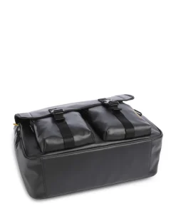 Eco Coated Kuriertasche recyceltes Polyester schwarz