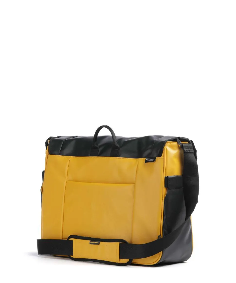 Eco Coated Kuriertasche recyceltes Polyester senfgelb