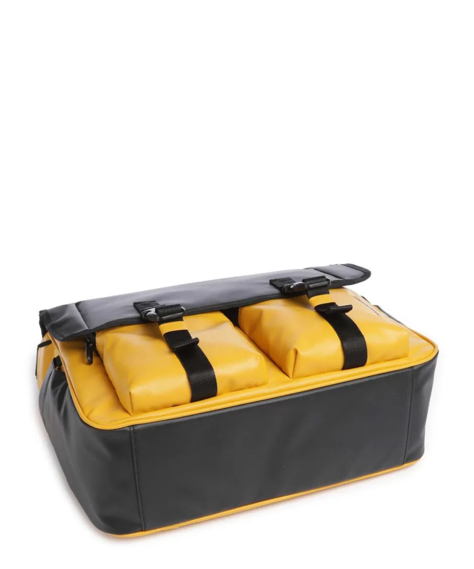 Eco Coated Kuriertasche recyceltes Polyester senfgelb