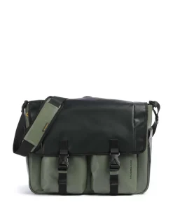 Eco Coated Kuriertasche recyceltes Polyester khaki