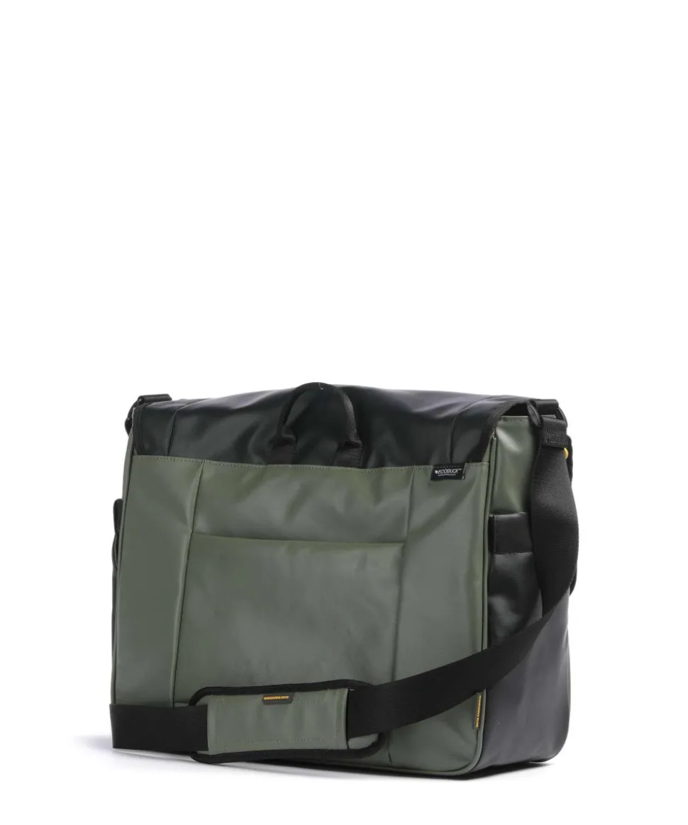 Eco Coated Kuriertasche recyceltes Polyester khaki