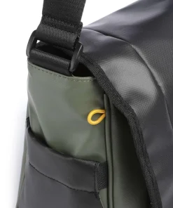 Eco Coated Kuriertasche recyceltes Polyester khaki