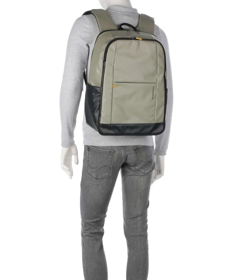 Eco Coated Rucksack 15″ Polyester graugrün