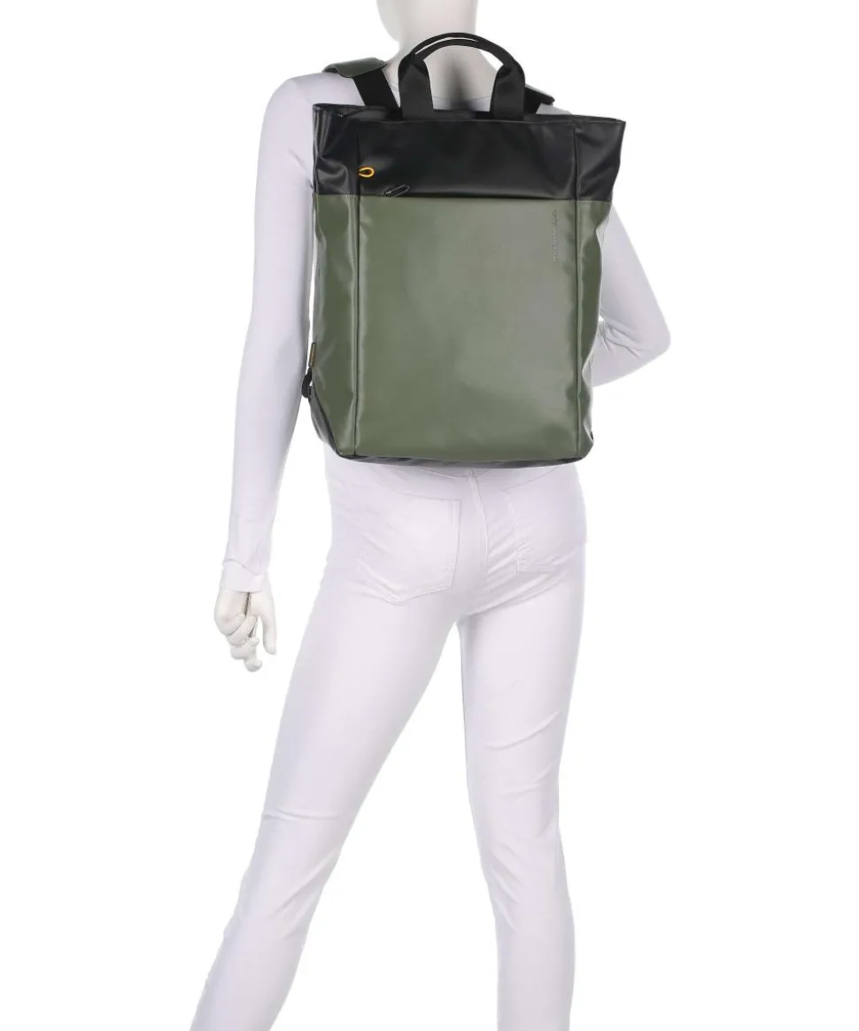 Eco Coated Rucksack 15″ recyceltes Polyester khaki