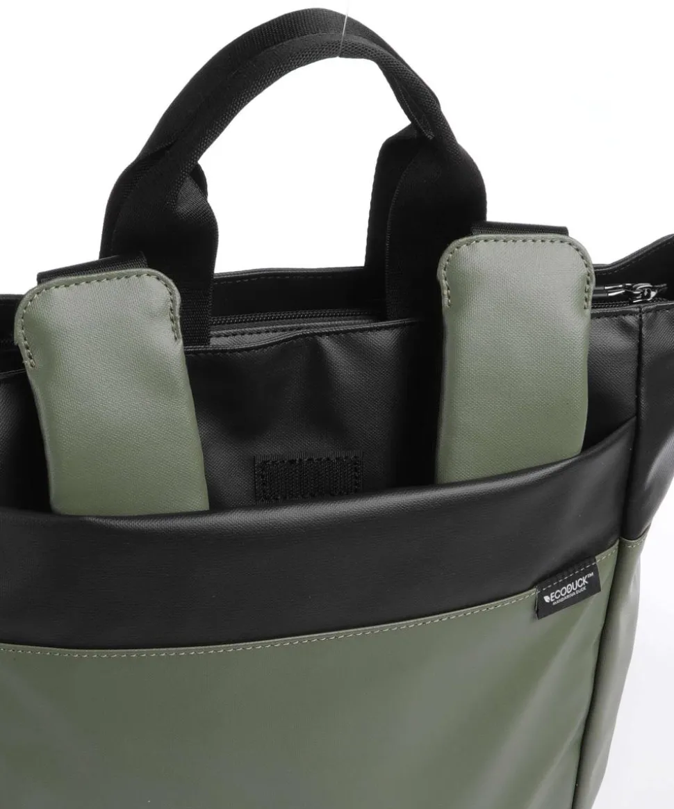 Eco Coated Rucksack 15″ recyceltes Polyester khaki