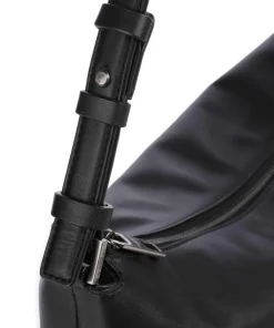 Edda Calf Optic M Beuteltasche fein genarbtes Rindsleder schwarz