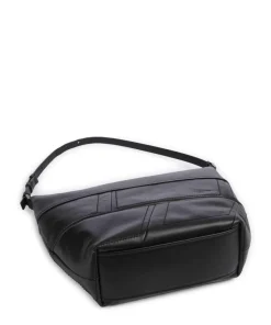 Edda Calf Optic M Beuteltasche fein genarbtes Rindsleder schwarz